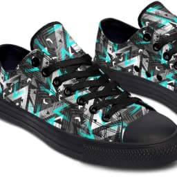 image-Fashion Printed Couple High Top Canvas Shoes