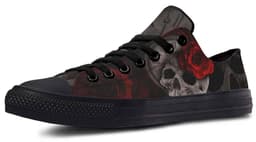 image-Fashion Printed Couple High Top Canvas Shoes