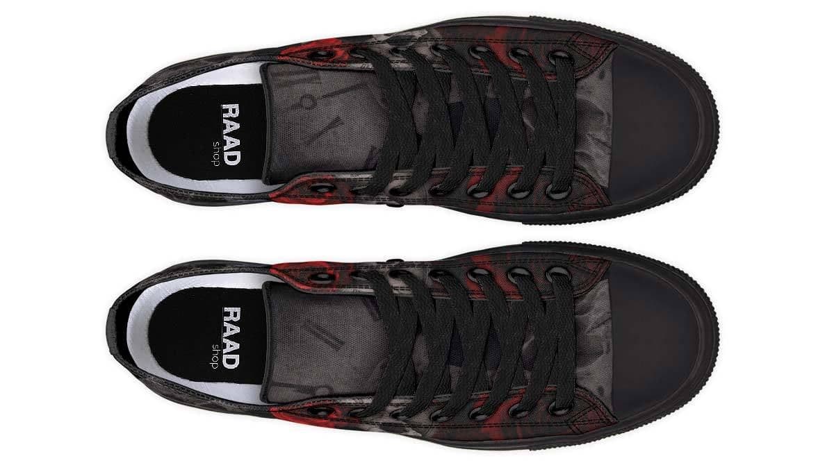 image-Fashion Printed Couple High Top Canvas Shoes