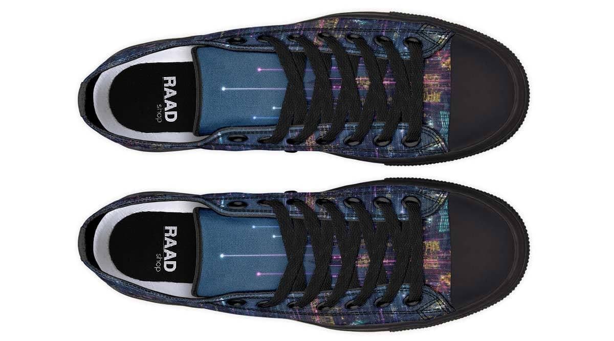image-Fashion Printed Couple High Top Canvas Shoes