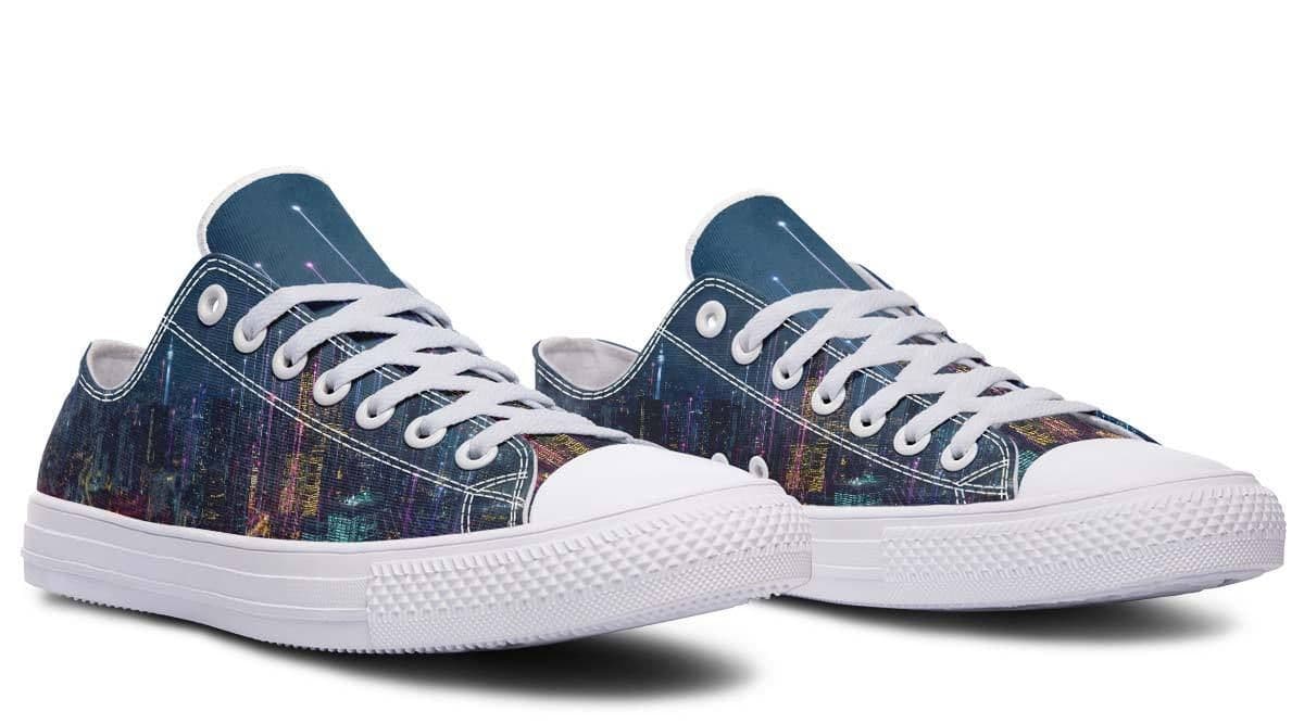 image-Fashion Printed Couple High Top Canvas Shoes