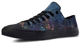 image-Fashion Printed Couple High Top Canvas Shoes