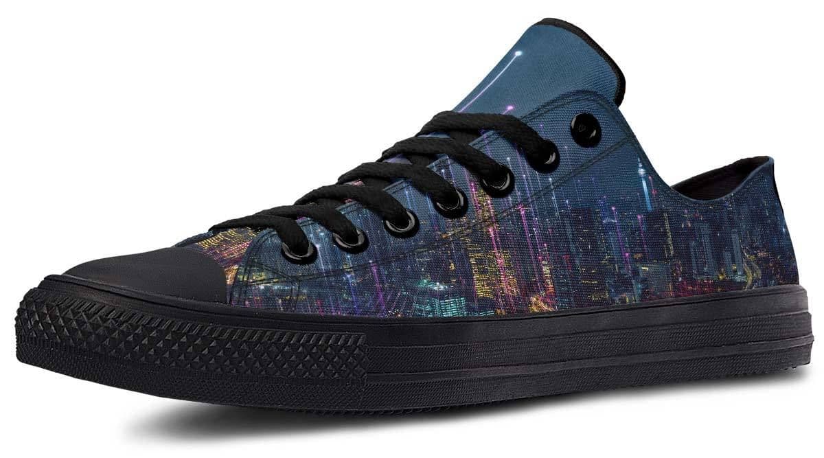 image-Fashion Printed Couple High Top Canvas Shoes