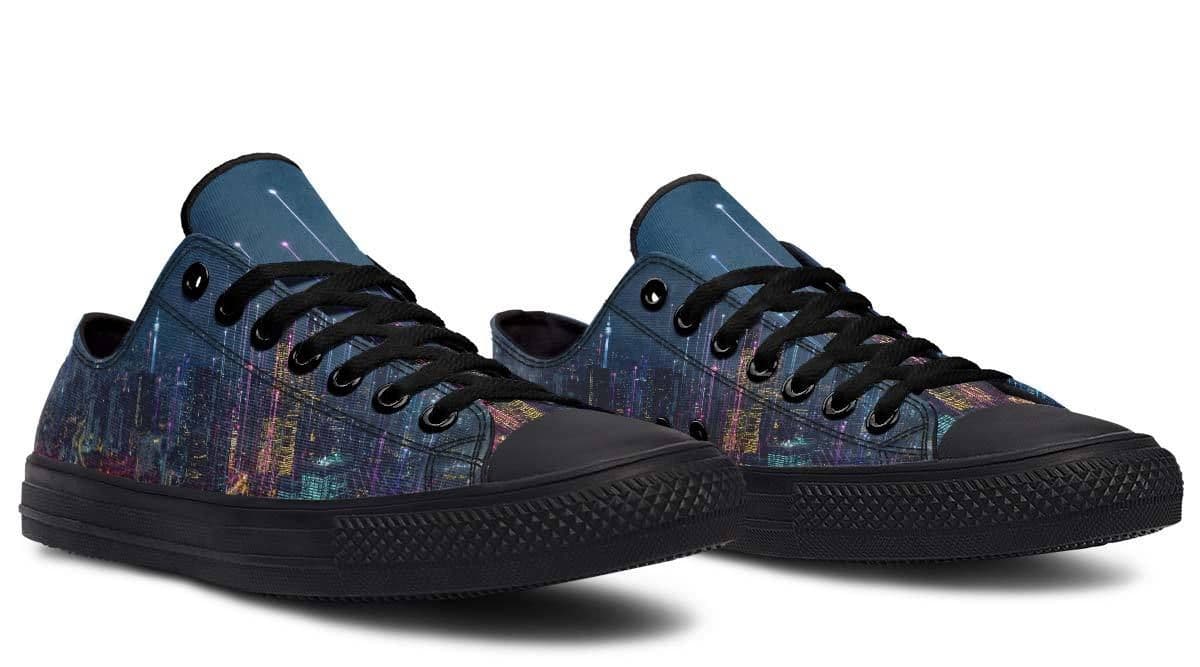 image-Fashion Printed Couple High Top Canvas Shoes