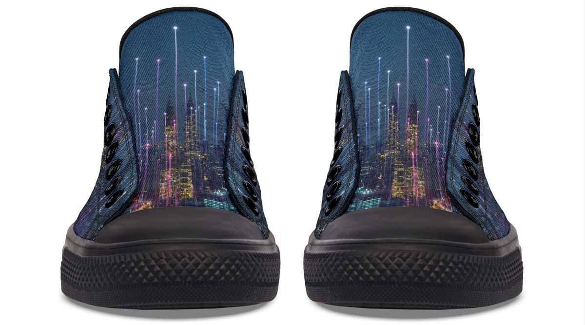 image-Fashion Printed Couple High Top Canvas Shoes