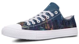 image-Fashion Printed Couple High Top Canvas Shoes