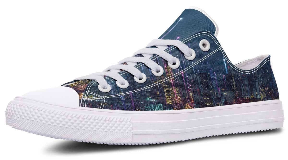 image-Fashion Printed Couple High Top Canvas Shoes