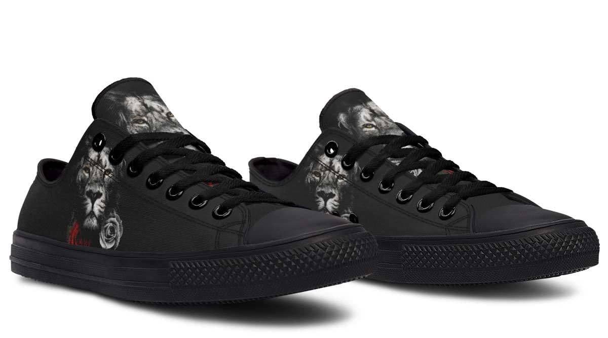 image-Fashion Printed Couple High Top Canvas Shoes