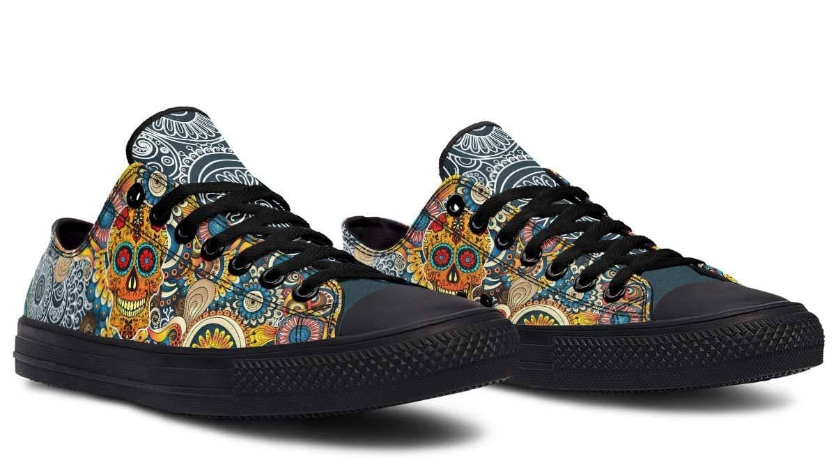 image-Fashion Printed Couple High Top Canvas Shoes