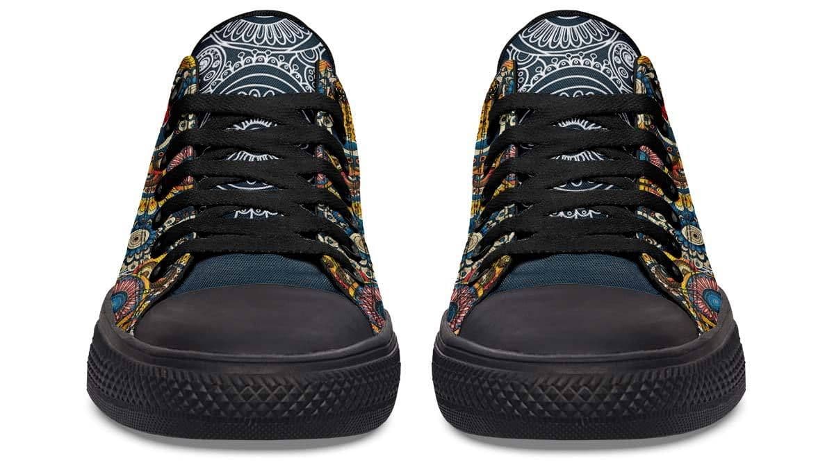 image-Fashion Printed Couple High Top Canvas Shoes