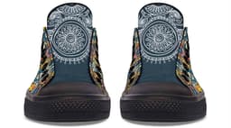 image-Fashion Printed Couple High Top Canvas Shoes