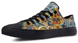 image-Fashion Printed Couple High Top Canvas Shoes