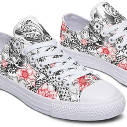 image-Fashion Printed Couple High Top Canvas Shoes