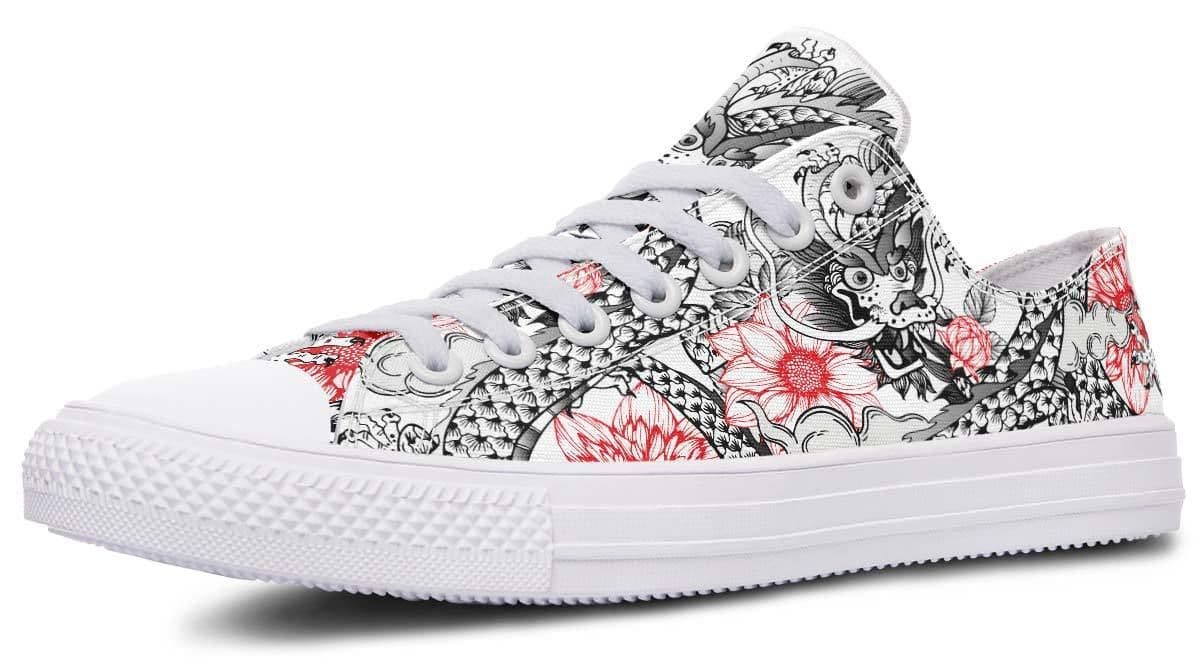 image-Fashion Printed Couple High Top Canvas Shoes