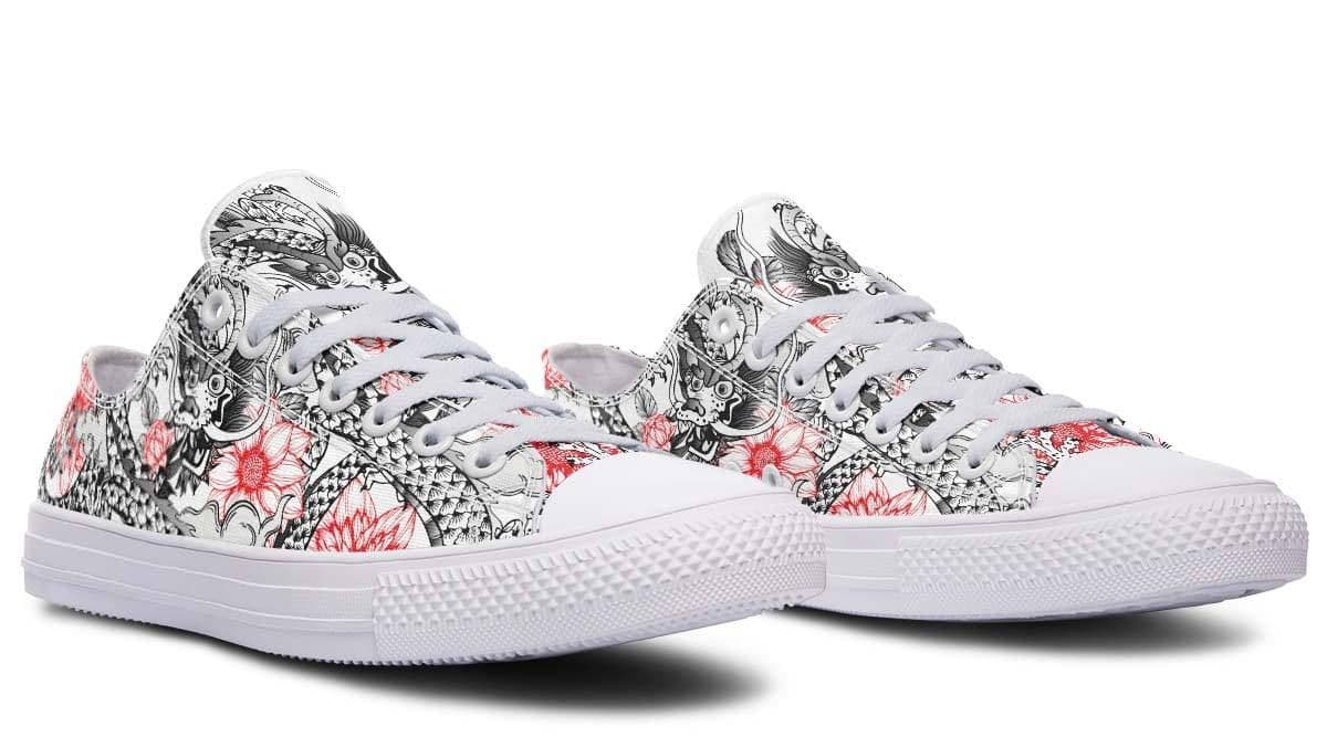 image-Fashion Printed Couple High Top Canvas Shoes