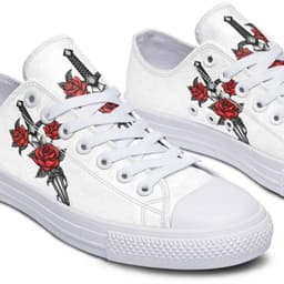 image-Fashion Printed Couple High Top Canvas Shoes