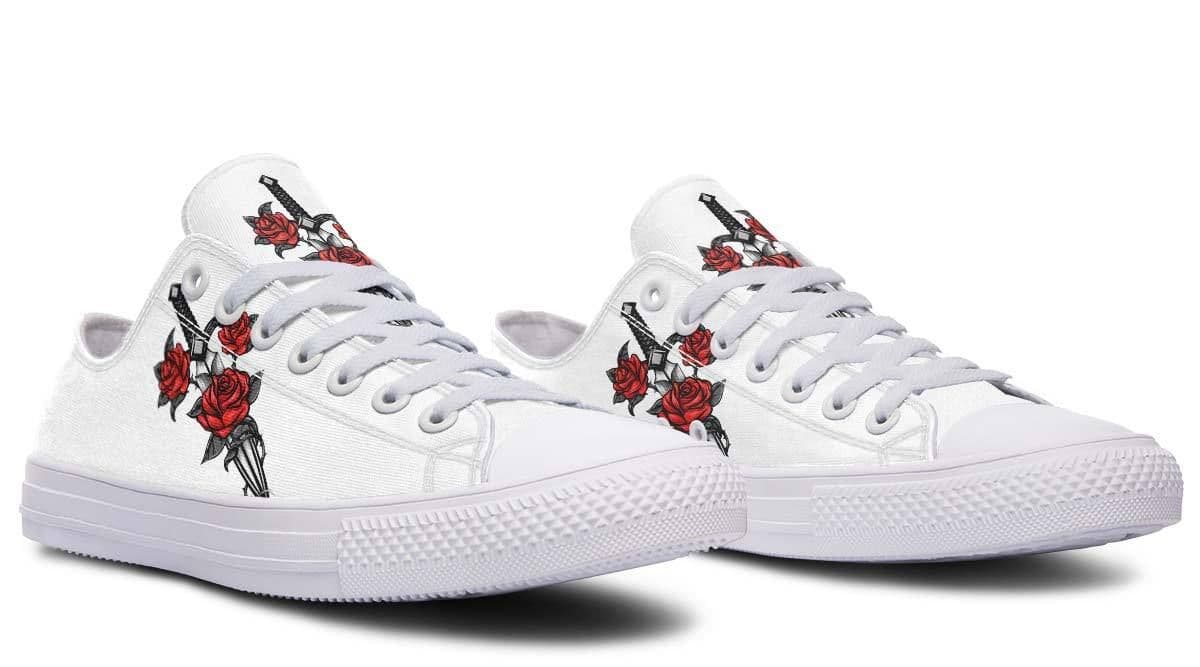 image-Fashion Printed Couple High Top Canvas Shoes