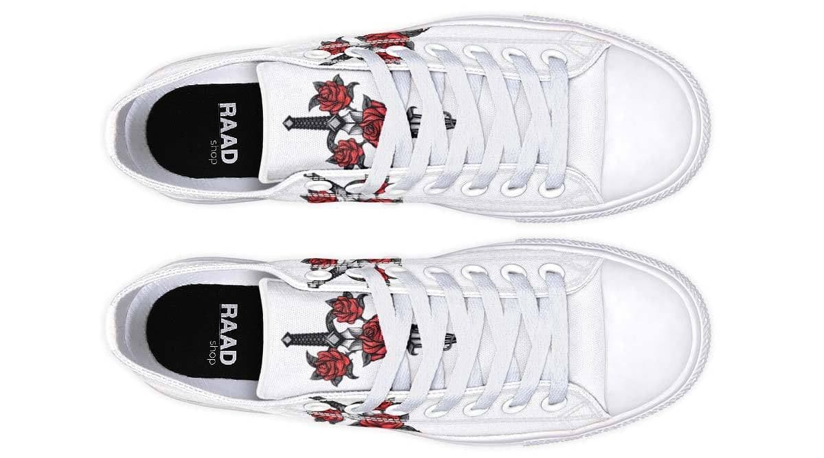 image-Fashion Printed Couple High Top Canvas Shoes