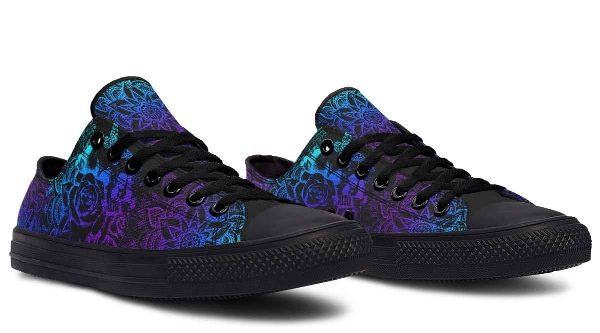 image-Fashion Printed Couple High Top Canvas Shoes