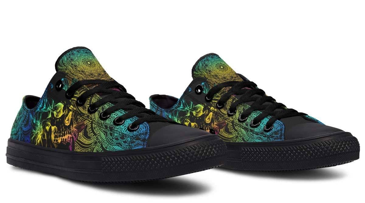 image-Fashion Printed Couple High Top Canvas Shoes