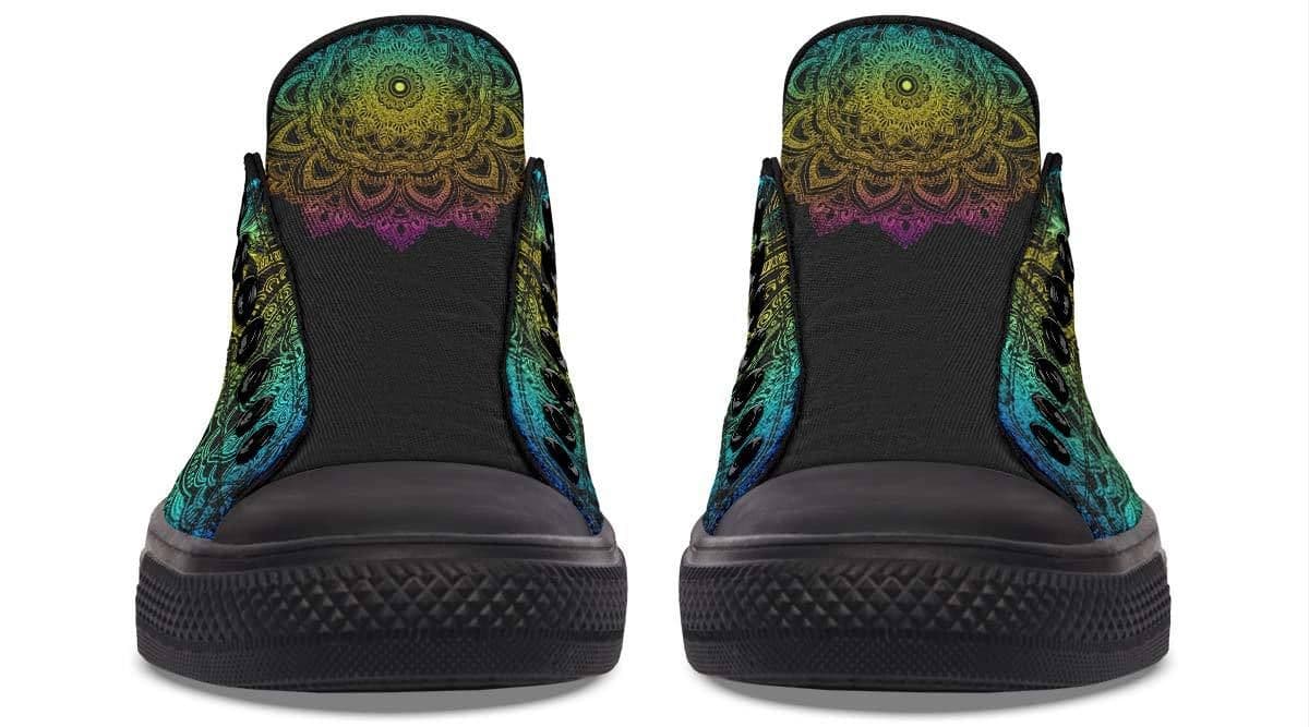 image-Fashion Printed Couple High Top Canvas Shoes