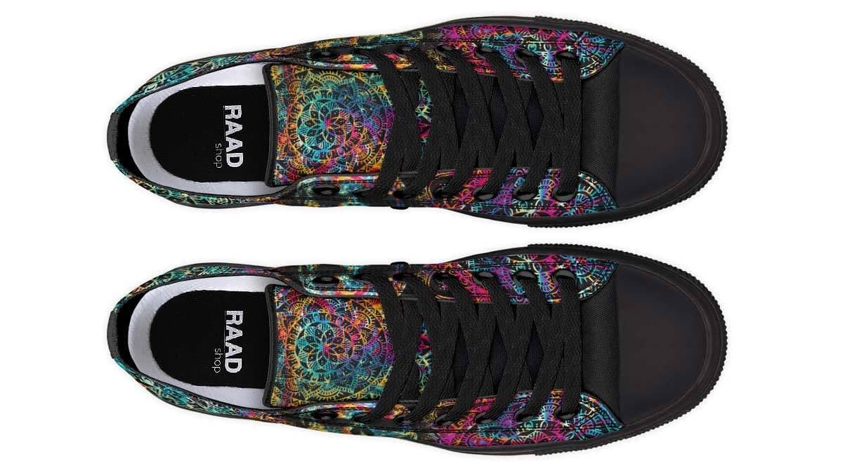 image-Fashion Printed Couple High Top Canvas Shoes