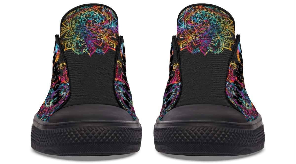 image-Fashion Printed Couple High Top Canvas Shoes