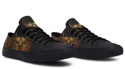 image-Fashion Printed Couple High Top Canvas Shoes