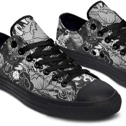 image-Fashion Printed Couple High Top Canvas Shoes