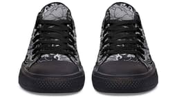 image-Fashion Printed Couple High Top Canvas Shoes