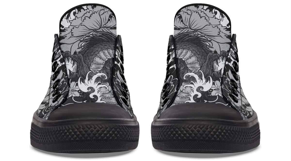 image-Fashion Printed Couple High Top Canvas Shoes