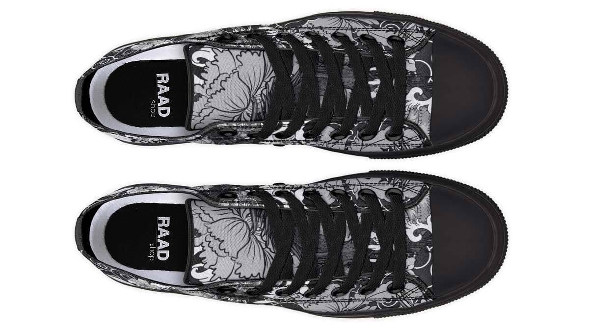 image-Fashion Printed Couple High Top Canvas Shoes