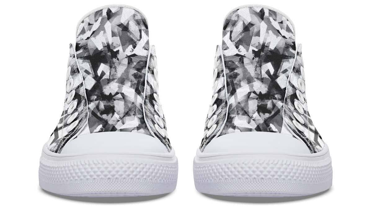 image-Fashion Printed Couple High Top Canvas Shoes