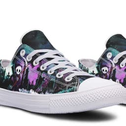 image-Fashion Printed Couple High Top Canvas Shoes