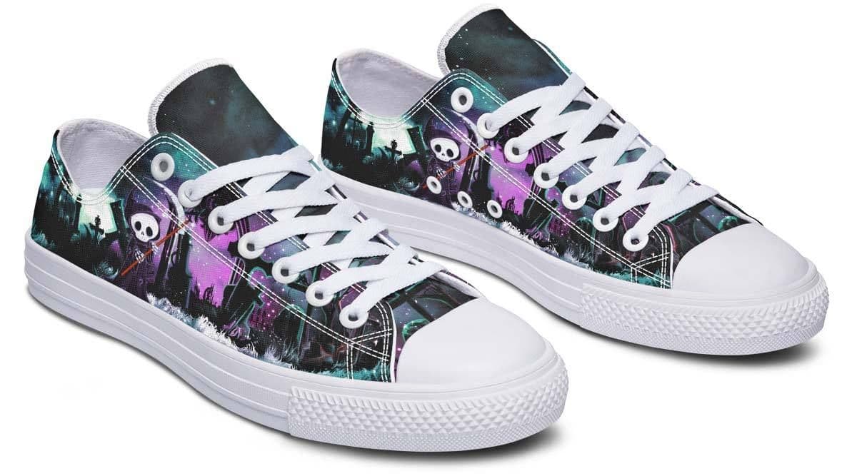 image-Fashion Printed Couple High Top Canvas Shoes