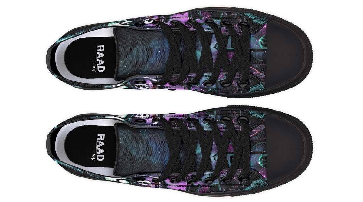 image-Fashion Printed Couple High Top Canvas Shoes
