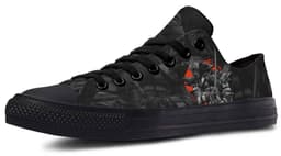 image-Fashion Printed Couple High Top Canvas Shoes