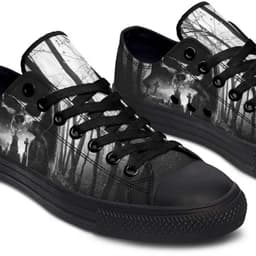 image-Fashion Printed Couple High Top Canvas Shoes