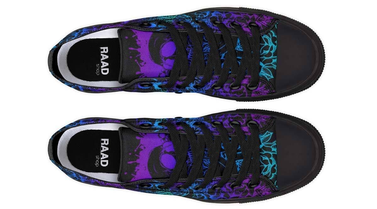 image-Fashion Printed Couple High Top Canvas Shoes