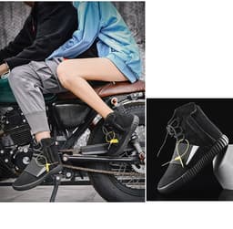 image-Winter Tide Shoes Black Noctilucent Gray Velcro Machine Black Warrior High-top Men's Shoes