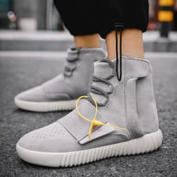 image-Winter Tide Shoes Black Noctilucent Gray Velcro Machine Black Warrior High-top Men's Shoes