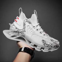 image-Men's Casual Breathable Flying Woven Air Cushion Sneakers