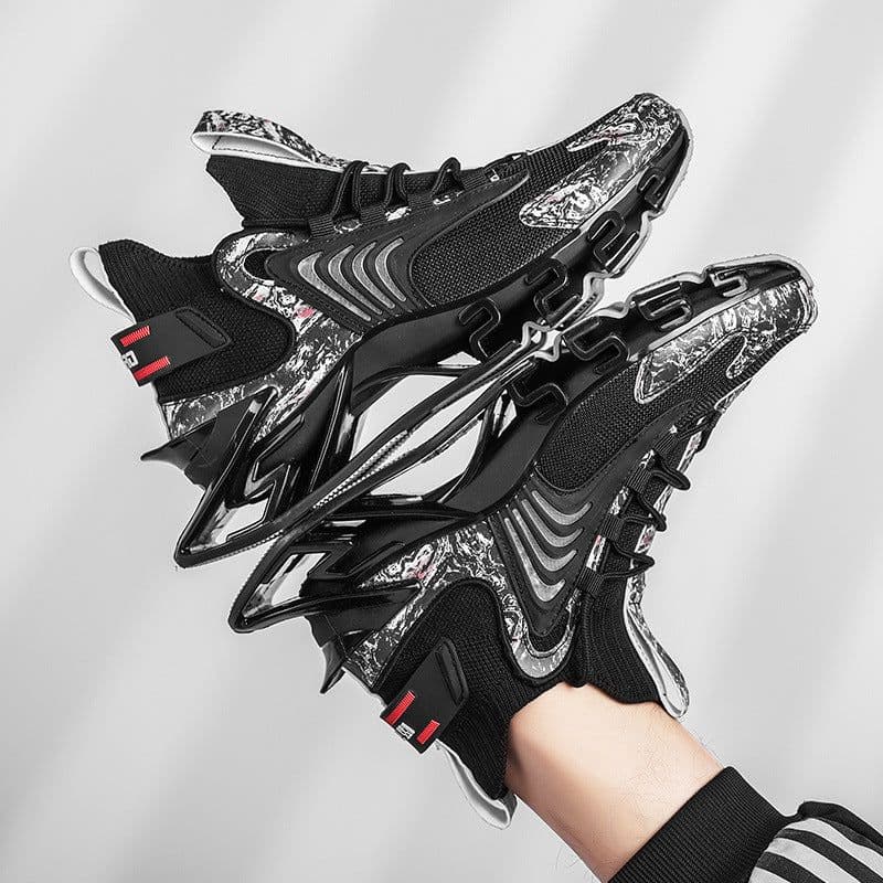 image-Men's Casual Breathable Flying Woven Air Cushion Sneakers