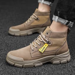 image-New High Help Men's British Sports Middle Help Casual Shoes