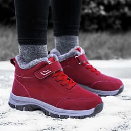 image-Men's New Winter Plush Warm Cotton Shoes With Non Slip Soft Soles
