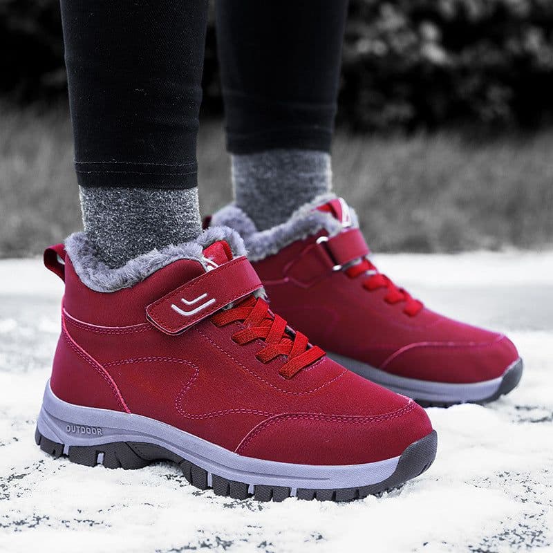image-Men's New Winter Plush Warm Cotton Shoes With Non Slip Soft Soles