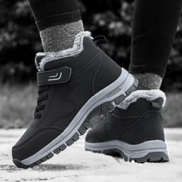 image-Men's New Winter Plush Warm Cotton Shoes With Non Slip Soft Soles