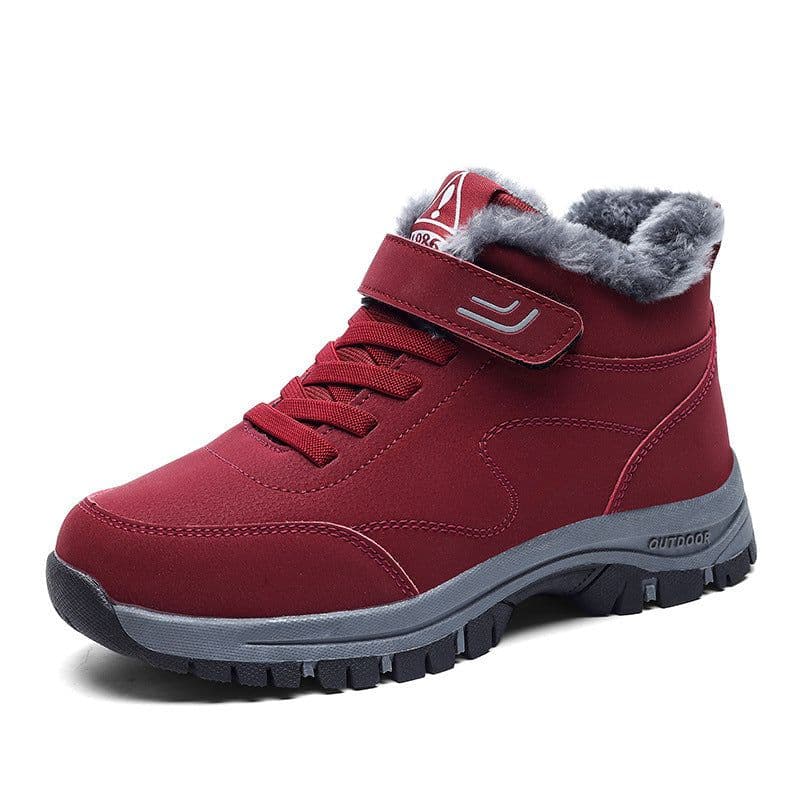 image-Men's New Winter Plush Warm Cotton Shoes With Non Slip Soft Soles