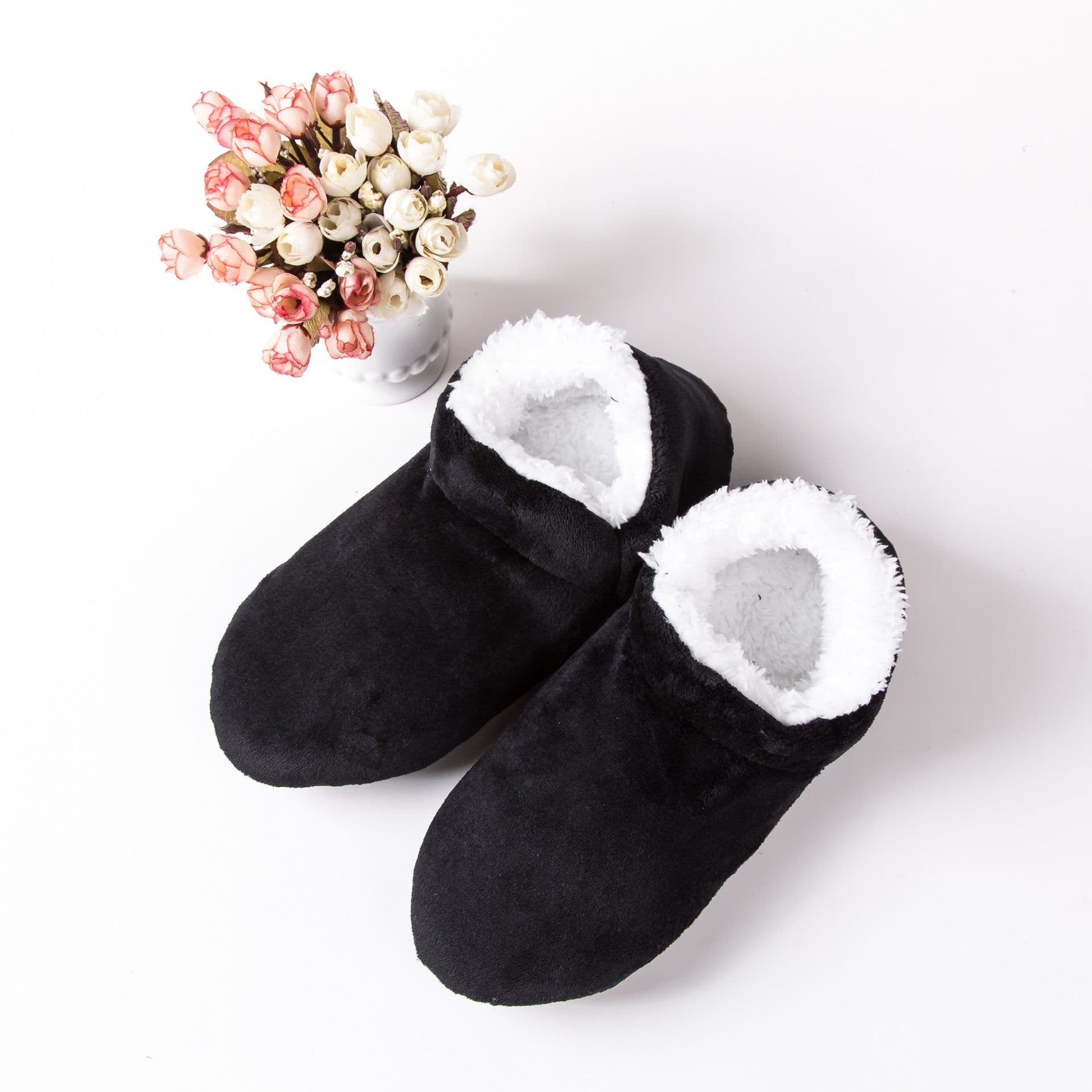 image-Men's Plus Size Plus Velvet Thick Indoor Non-slip Floor Shoes
