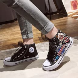 image-Women's Muffin Lace Up Sneakers Casual Shoes